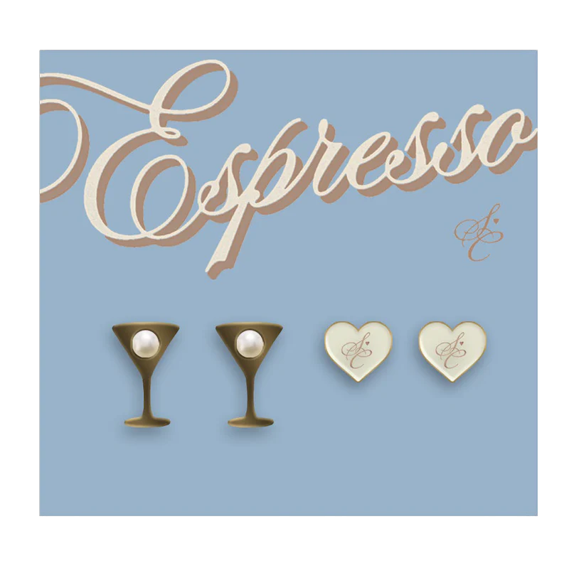 espresso earring set