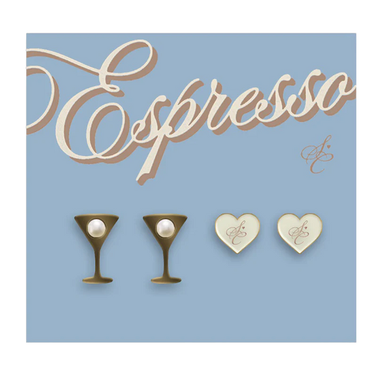 espresso earring set
