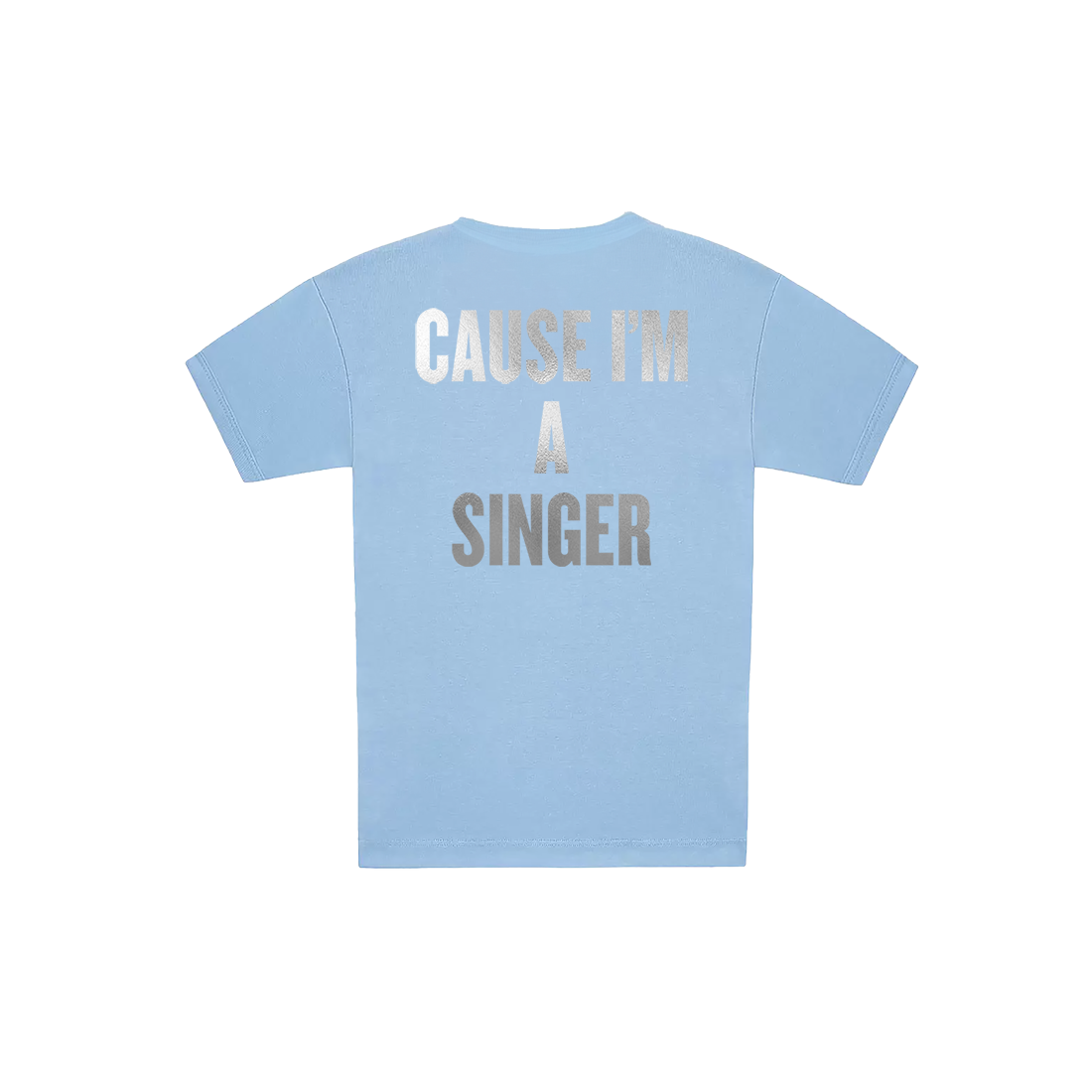 working late silver foil graphic tee