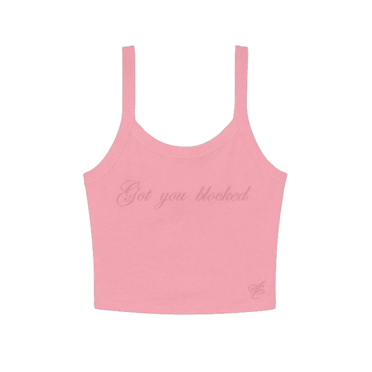 got you blocked crop tank